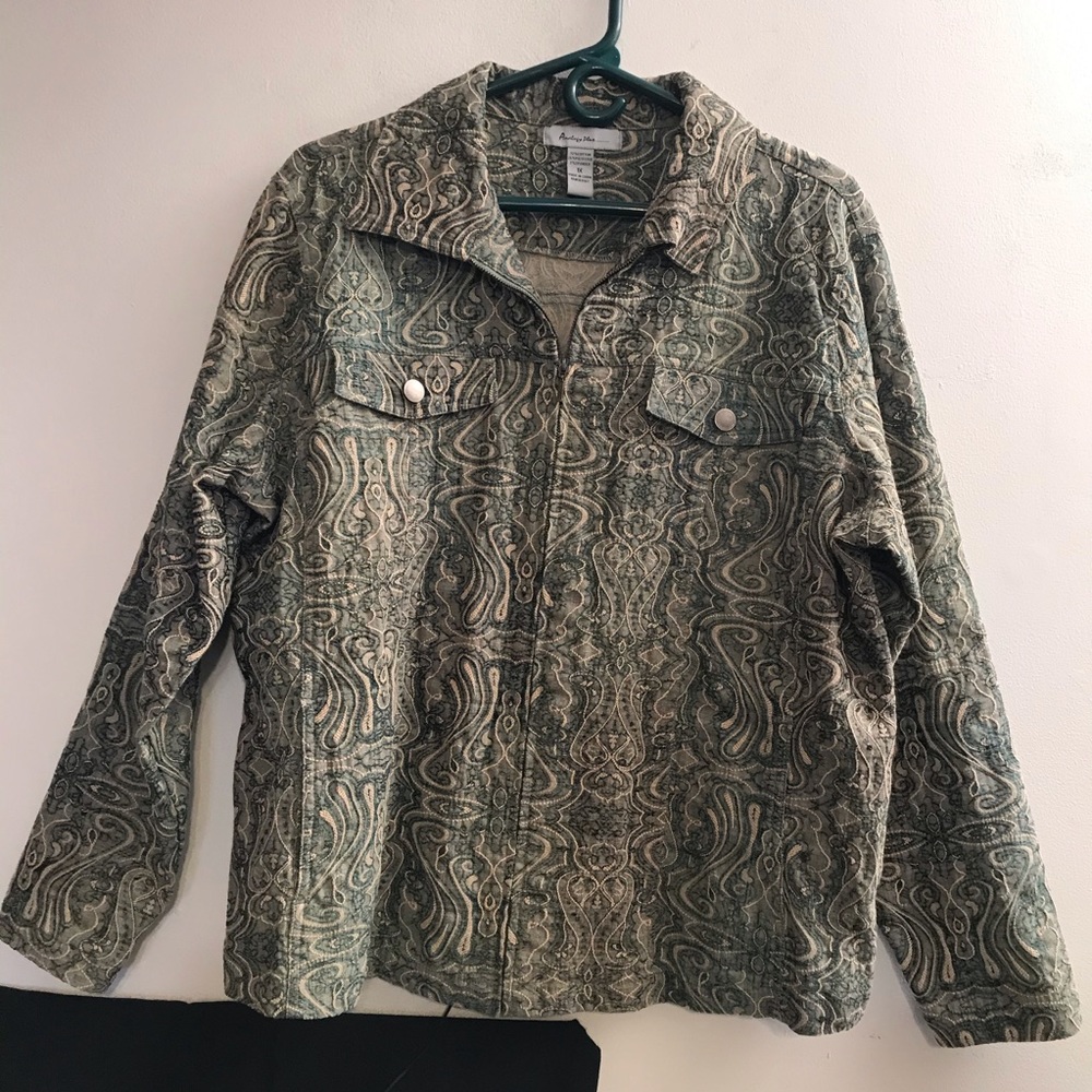 Analogy Plus Green and Cream Jacket Size 1X